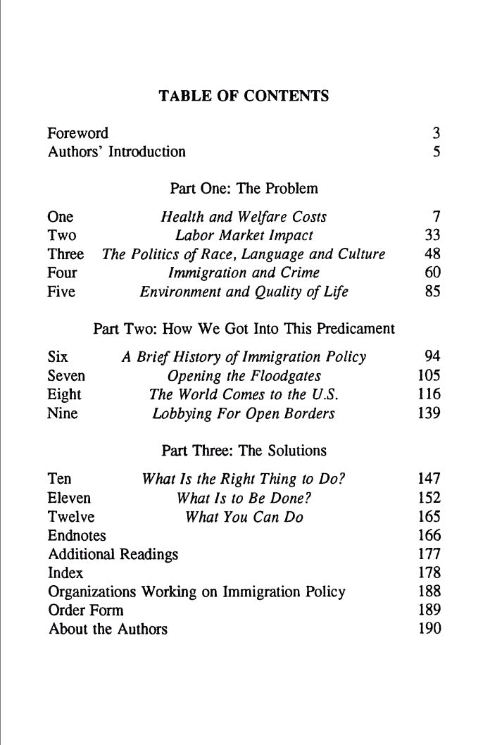The Immigration Invasion by Wayne Lutton & John Tanton