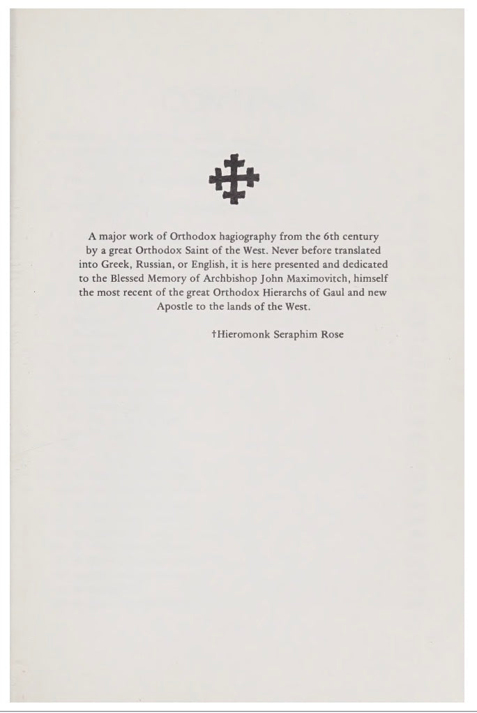 Vita Patrum by  St. Gregory of Tours (Author), Seraphim Rose (Editor)