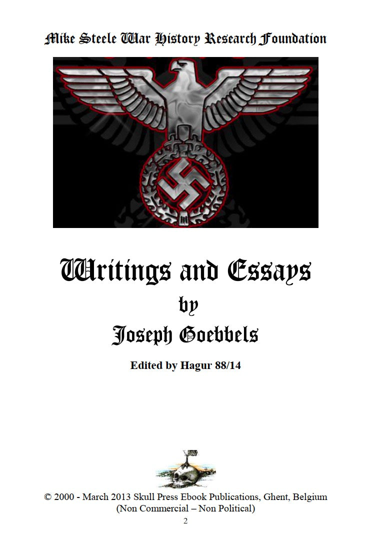 Joseph Goebbels: Writings and Essays