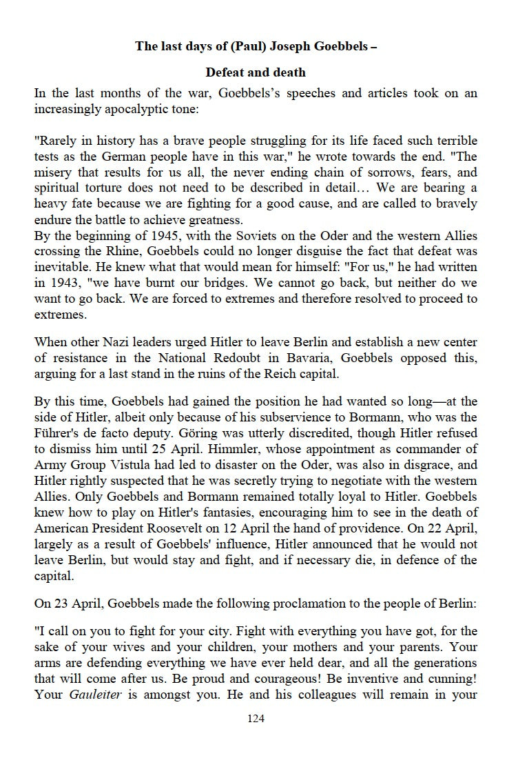 Joseph Goebbels: Writings and Essays