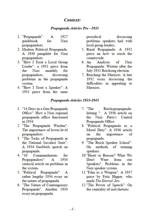 Handbook of the NS Propagandist