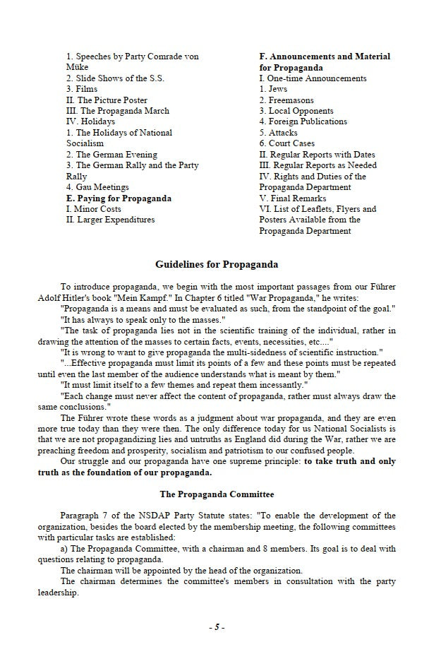 Handbook of the NS Propagandist