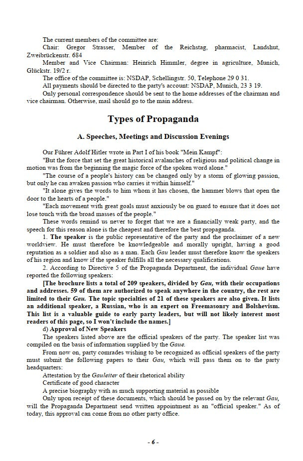 Handbook of the NS Propagandist