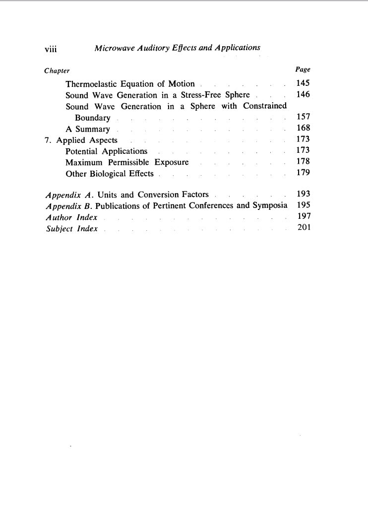Microwave Auditory Effects and Applications by James Lin (1978)