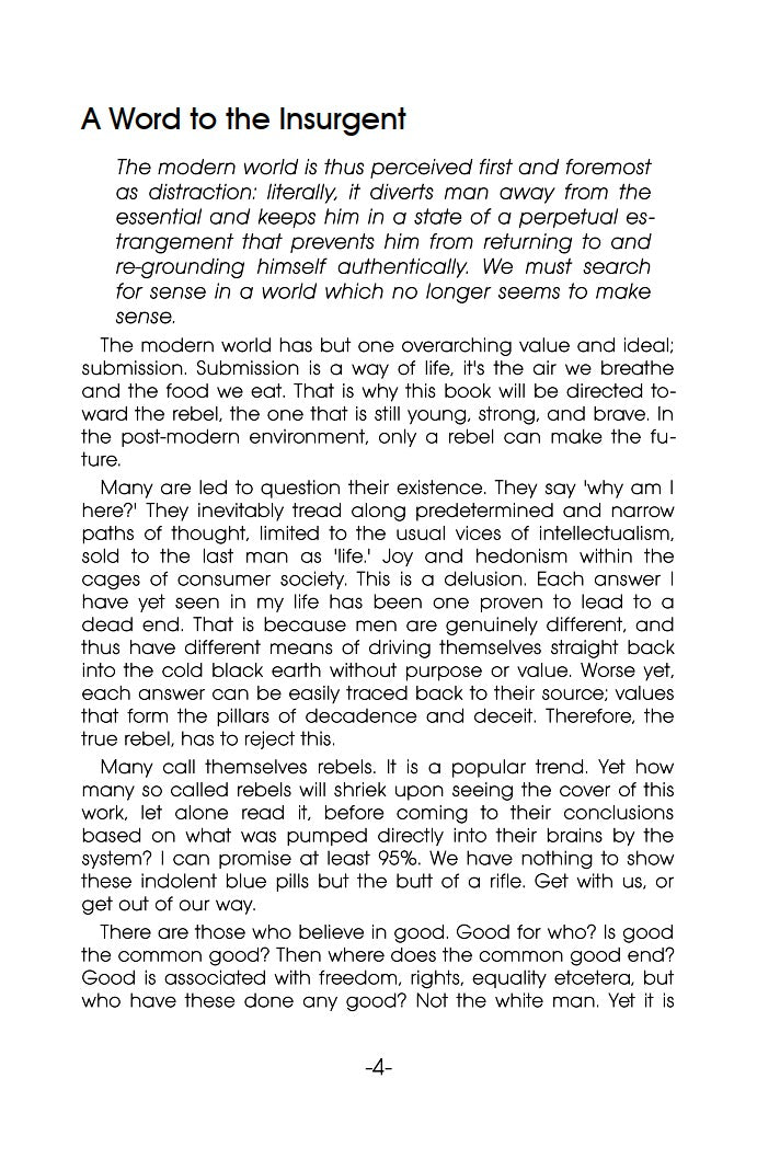 Open Letter to the White Man (Iron March)