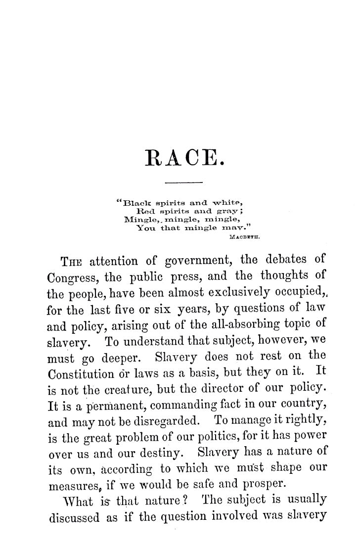 Laws of Race as Connected to Slavery by Sidney Fisher