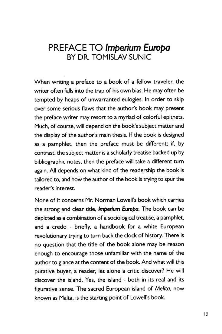 Imperium Europa - The Book that Changed the World by Norman Lowell