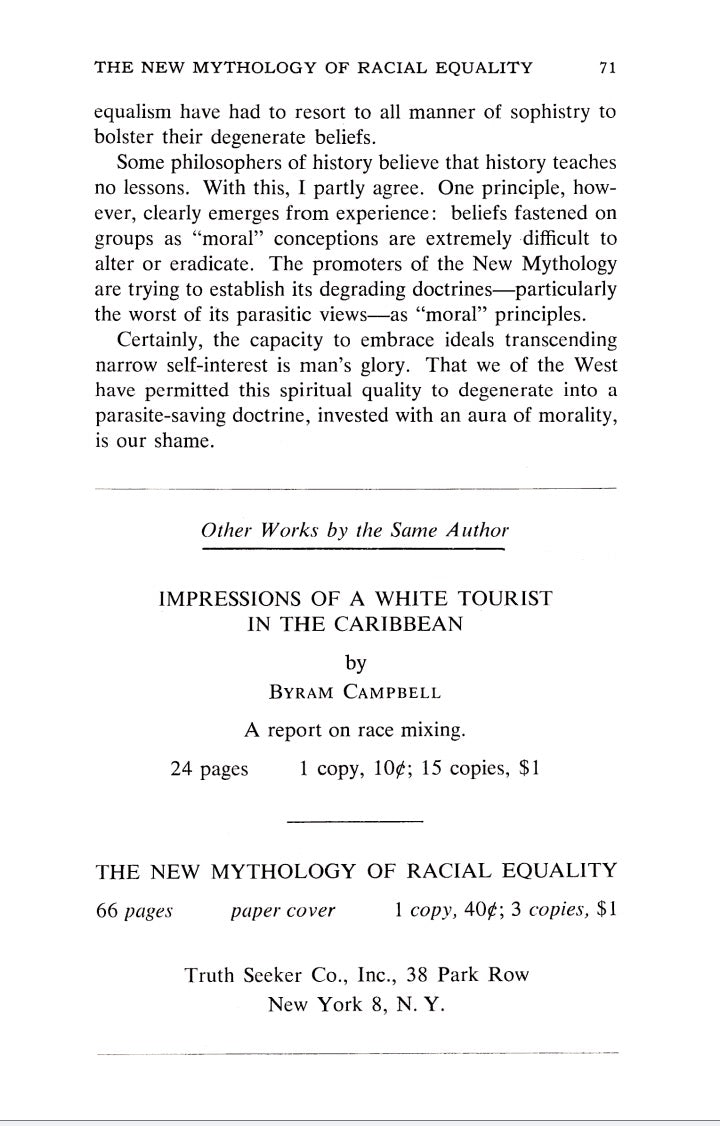 The New Mythology of Racial Equality by Byram Campbell