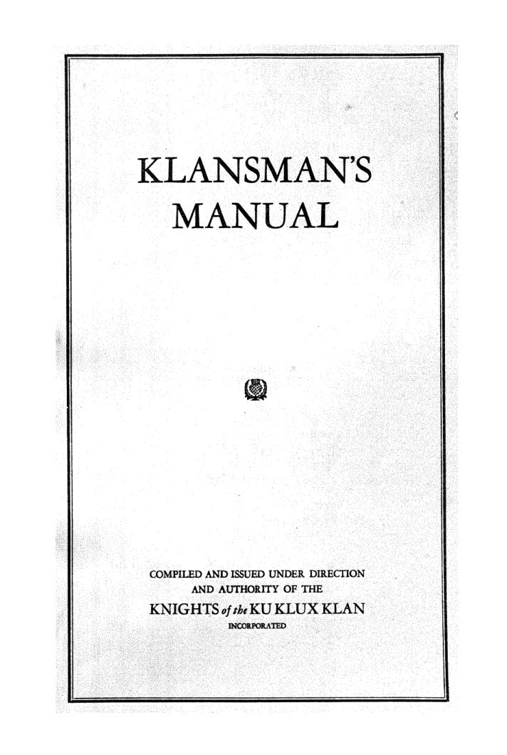 Klansman's Manual