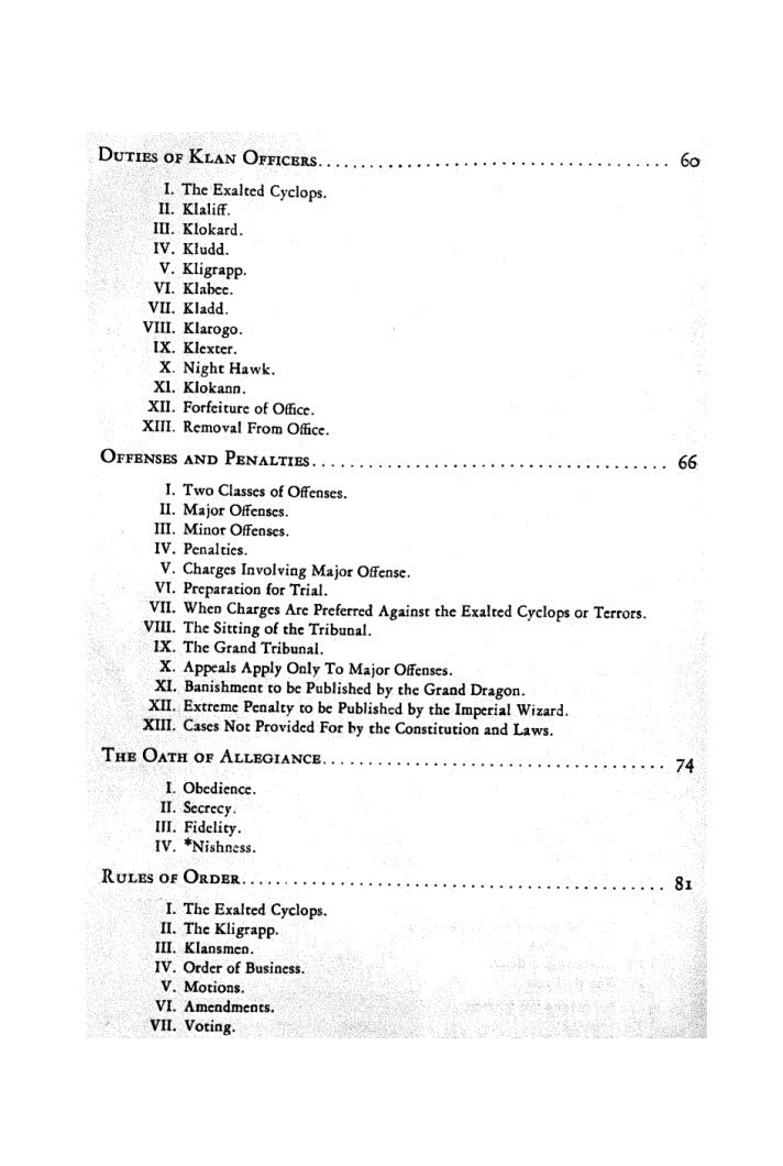Klansman's Manual