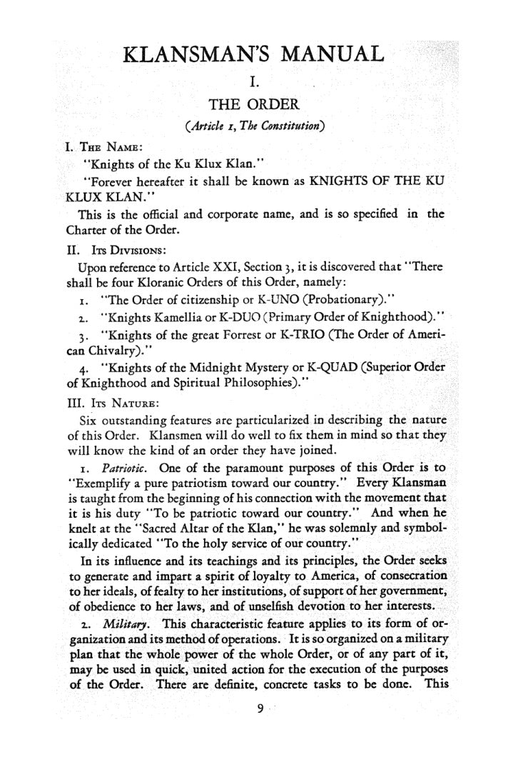 Klansman's Manual