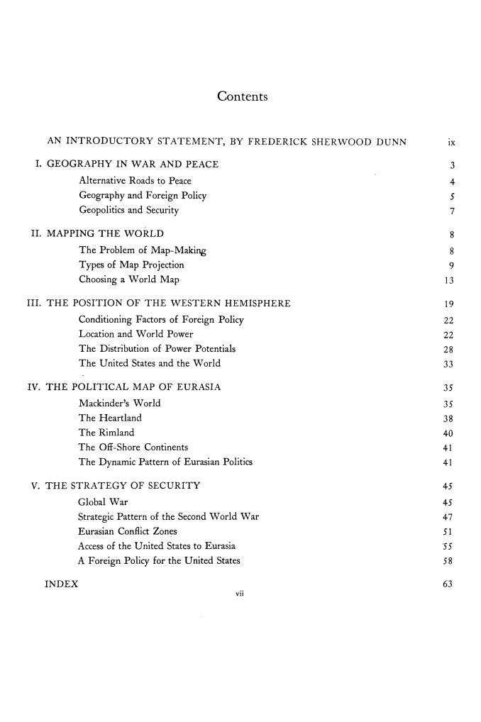 The Geography of the Peace by Nicholas John Spykman