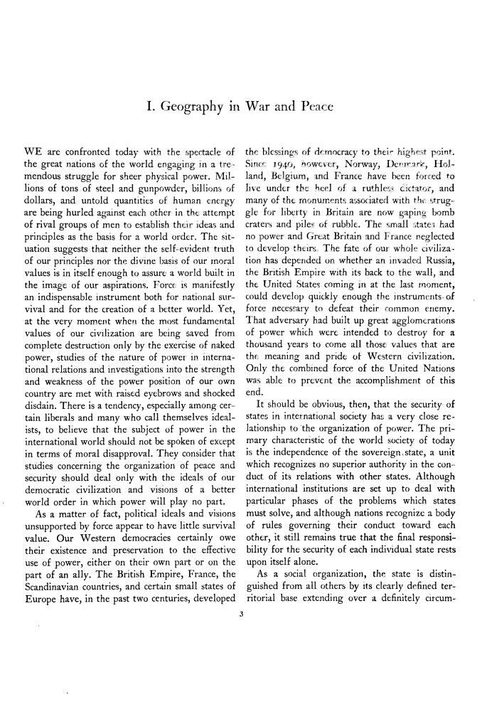 The Geography of the Peace by Nicholas John Spykman