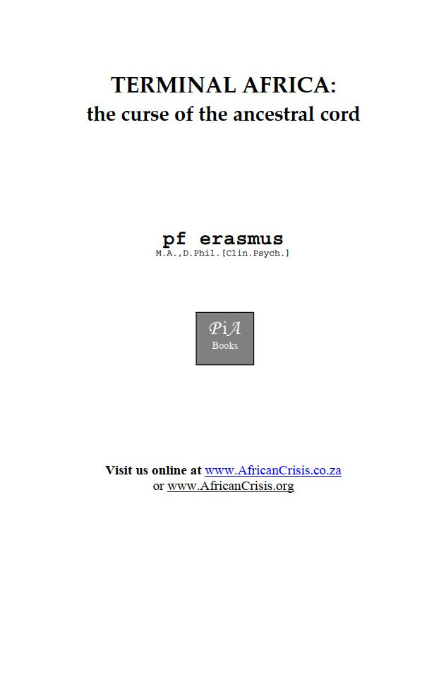 Terminal Africa by P.F. Erasmus