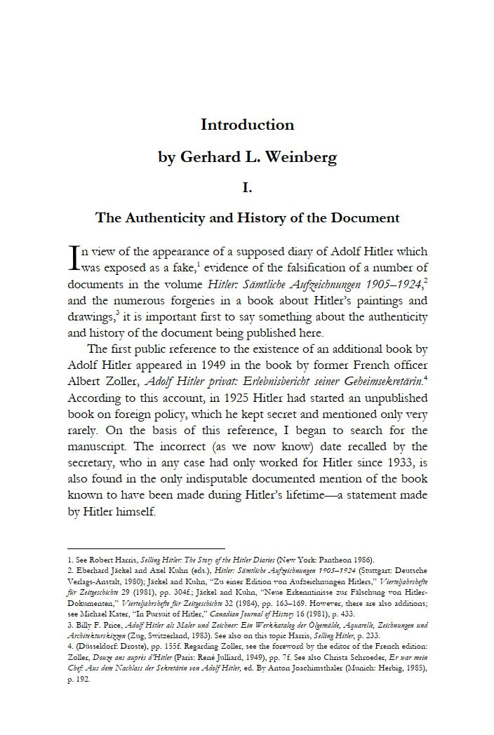 Hitler's Second Book by Adolf Hitler