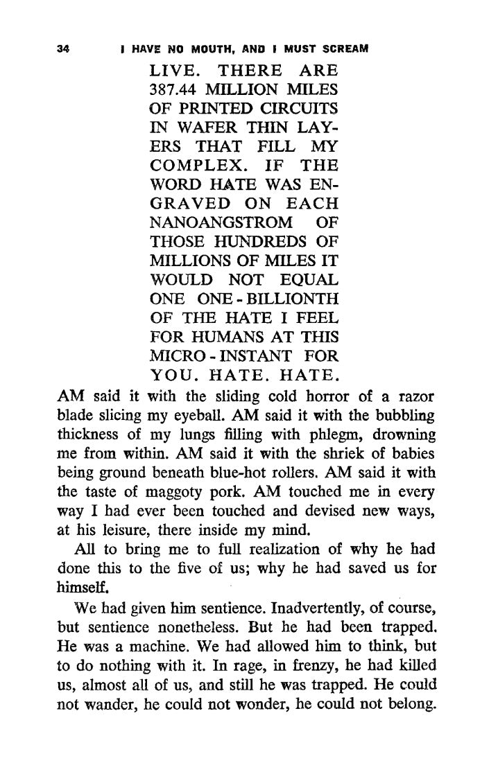 I Have No Mouth & I Must Scream by Harlan Ellison