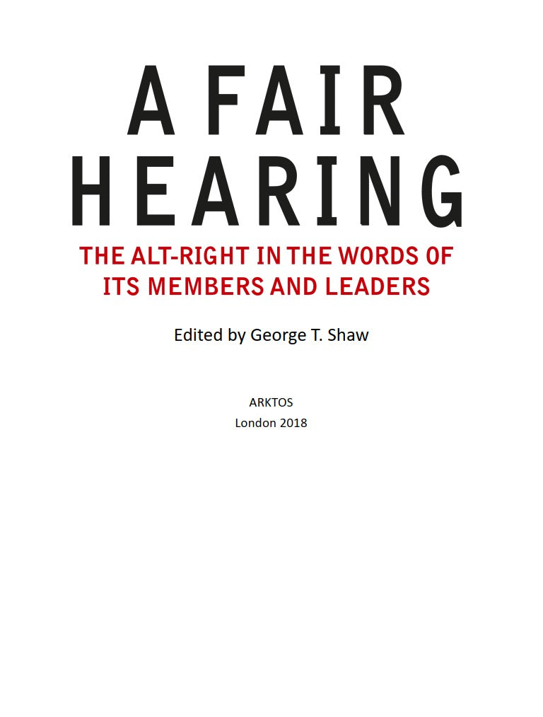A Fair Hearing edited by George T. Shaw