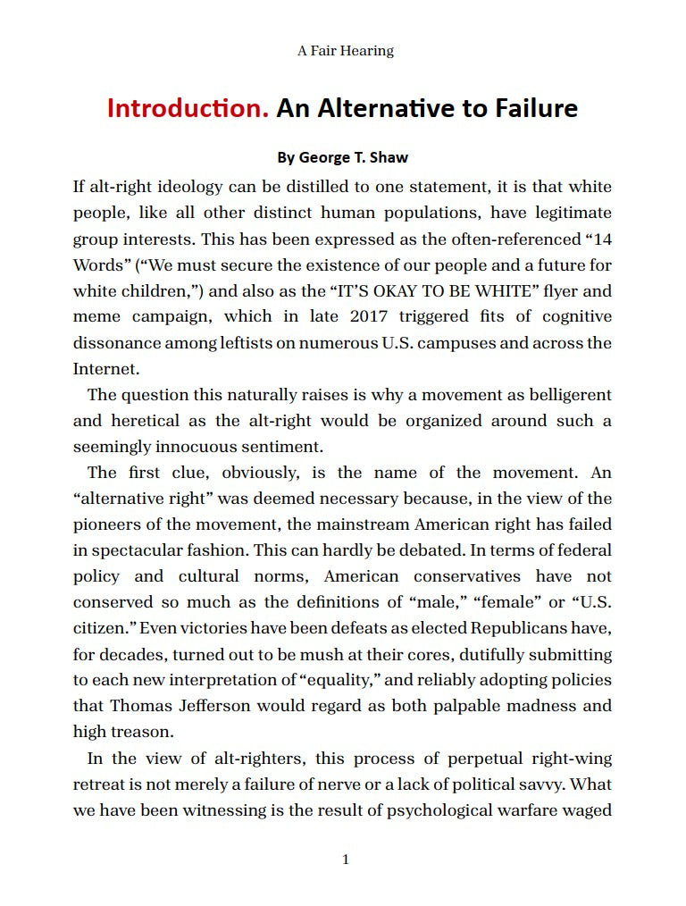 A Fair Hearing edited by George T. Shaw