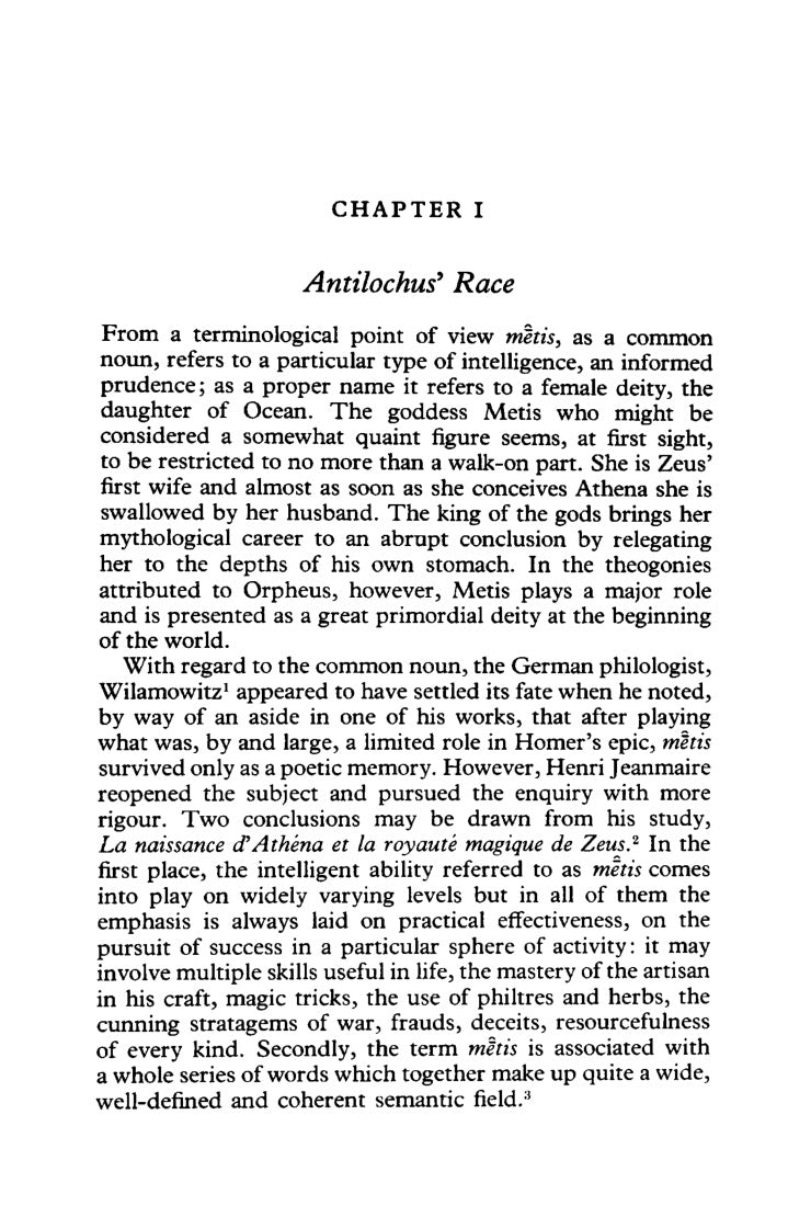 Cunning Intelligence in Greek Culture and Society by Marcel Detienne & Jean-Pierre Vernant