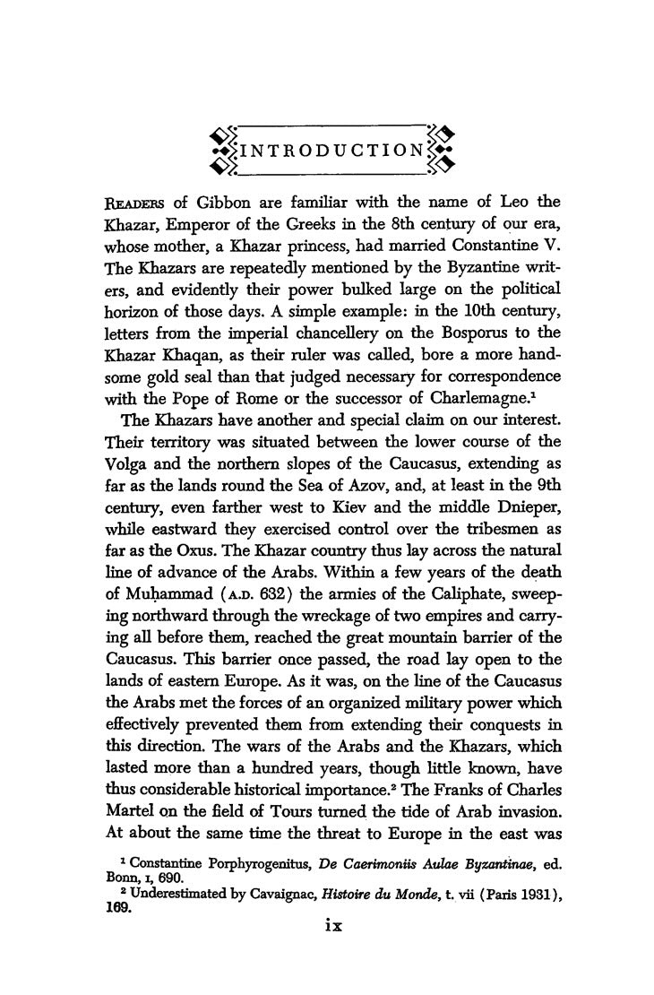 The History of the Jewish Khazars by D. M. Dunlop