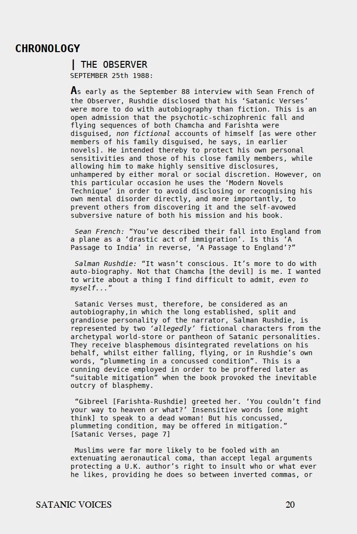 Satanic Voices: Ancient and Modern, David Musa Pidcock (Salman Rushdie, Zionism)